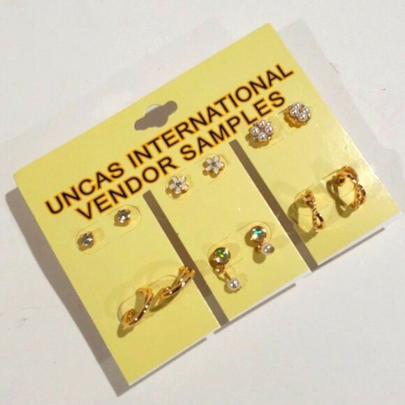 UNCAS International Set of 6 Earrings - Trendy & Stylish Jewelry - Women's - Picture 1 of 12